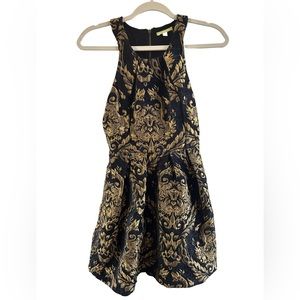 Gianni Bini (XS) Black and Gold Party Dress
